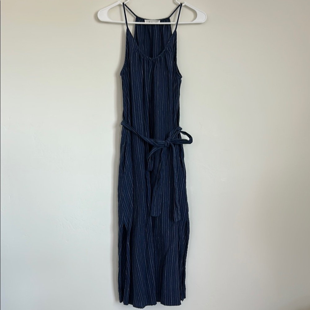 LOFT Blue Sleeveless Halter Maxi Sundress